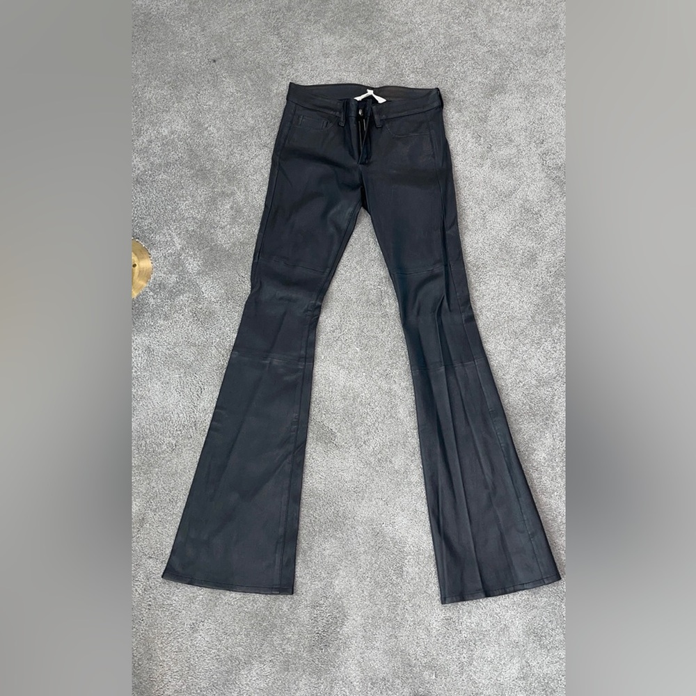 Real leather MIH flare Jean!!
